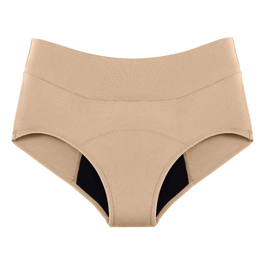 Menstruatie Onderbroek | Beige Mesh – 3 Lagen, Ademend & Lekvrij